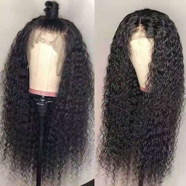 Front Lace Long Curly Hair European Wig Headgear
