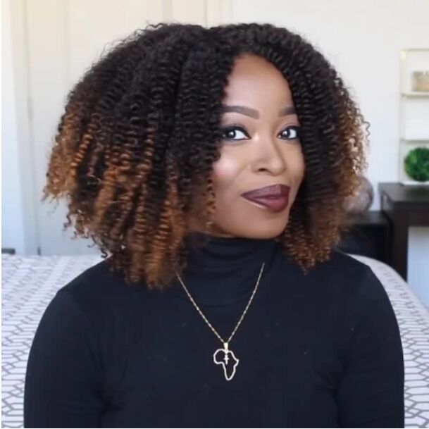 Short Real BRAZILIAN curly hair explosion head small sexy & cute wig