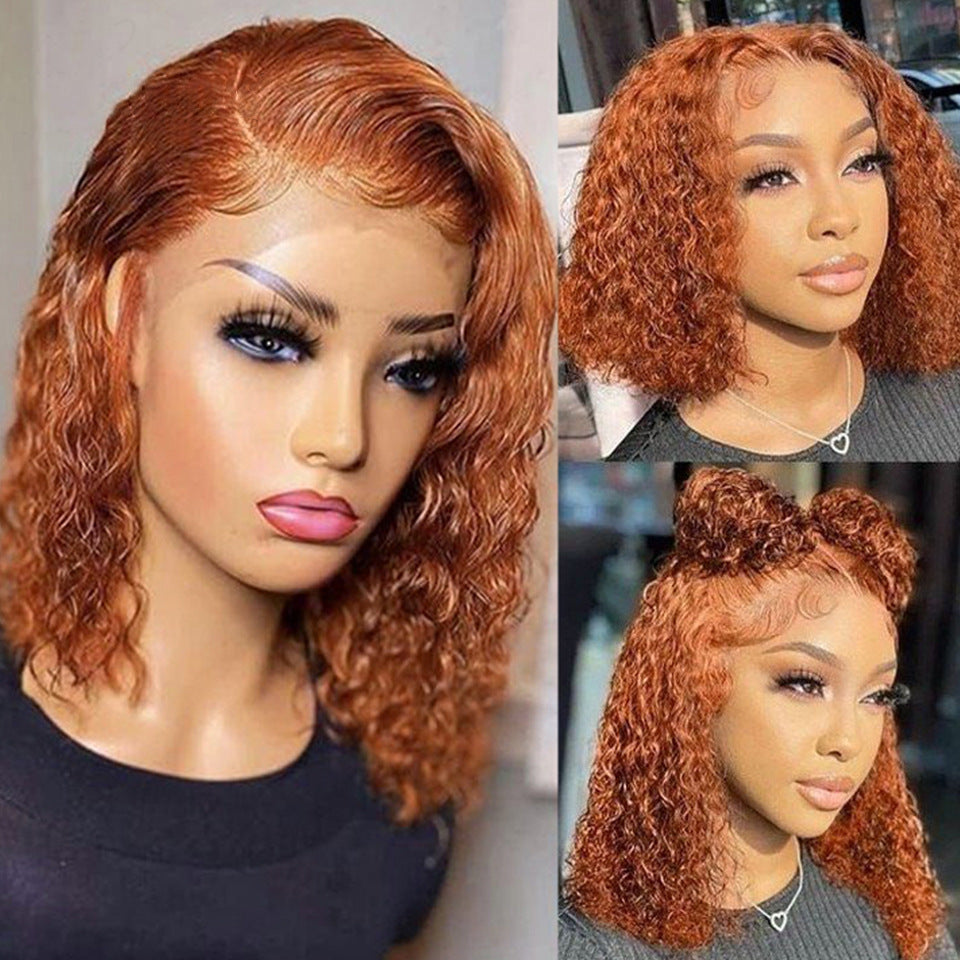 Human Hair Wigs Bob Water Wavy curls
