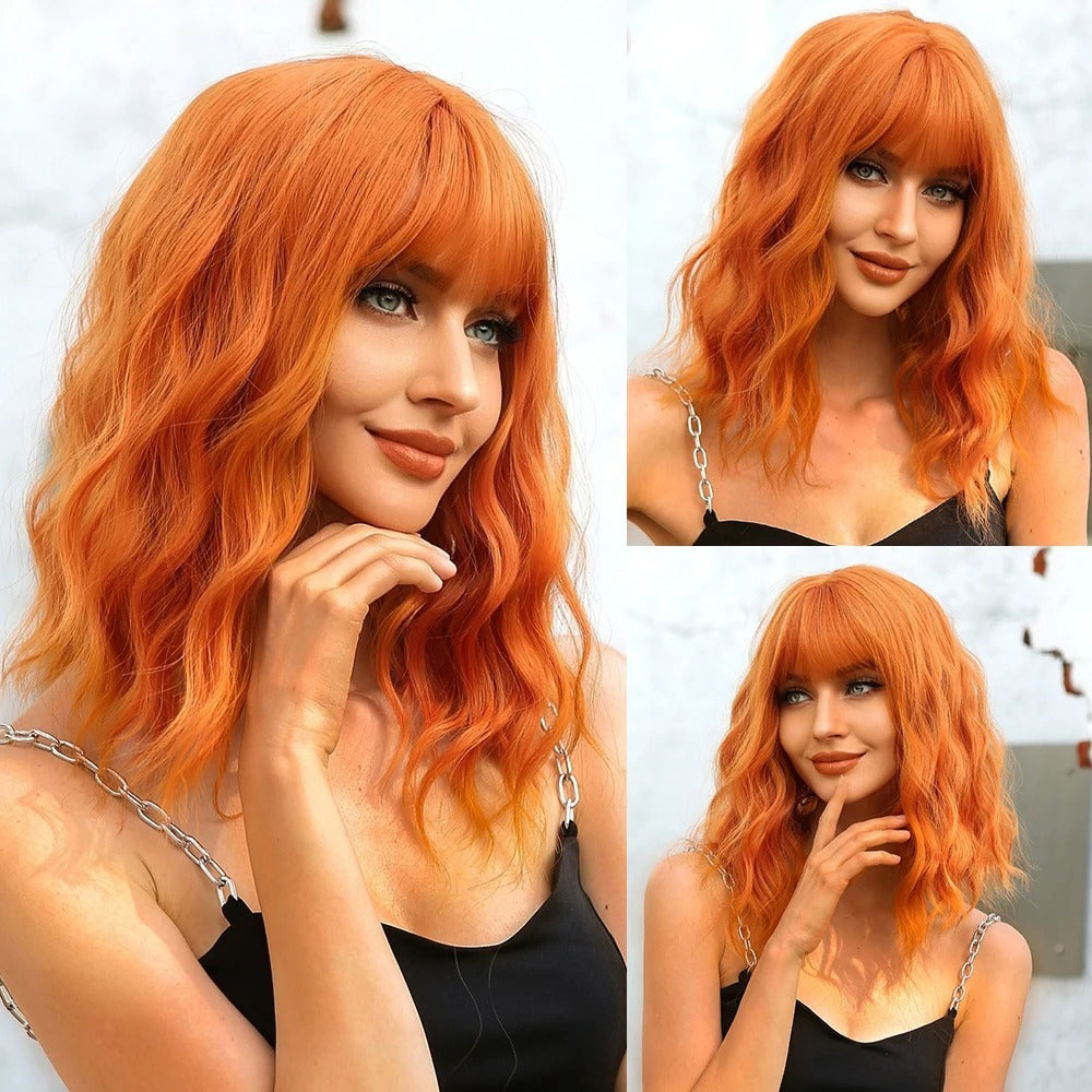 Wig Full-head Wig Bangs Short Curly Hair (BRAZILIAN HAIR)