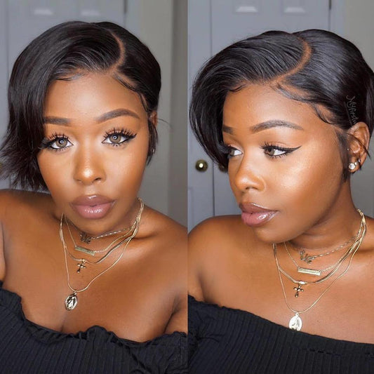 Part short wig cover sexy and elegant
