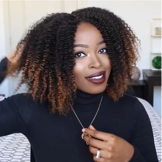 Short Real BRAZILIAN curly hair explosion head small sexy & cute wig
