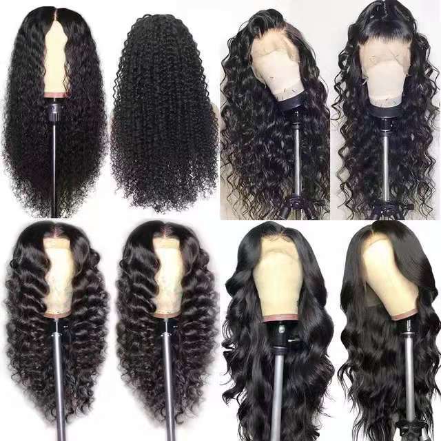 Front Lace Long Curly Hair European Wig Headgear