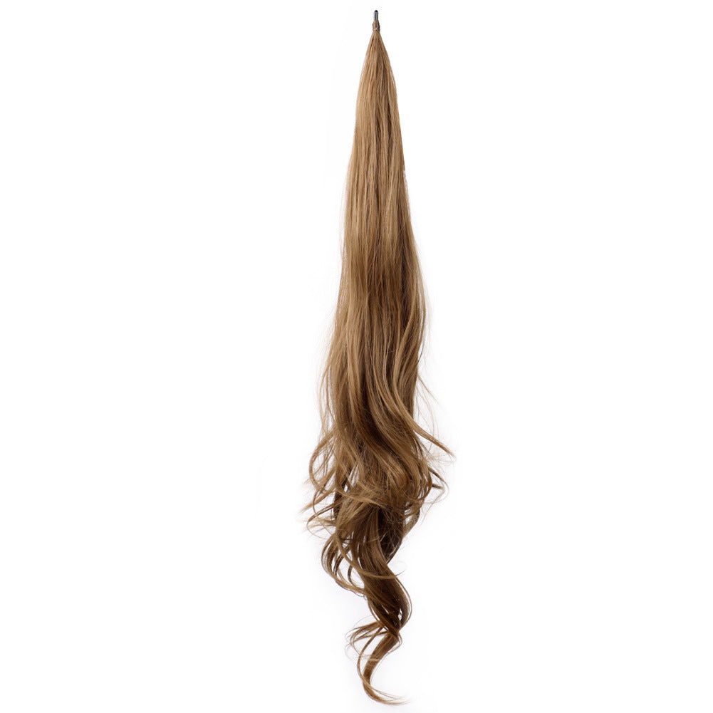 Brazilian HAIR Fiber Ponytail Wrap Wig For Black Queens