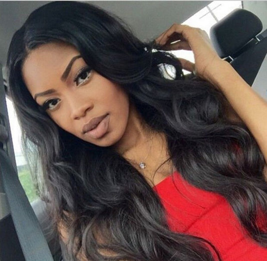 Long Curly Black Wavy Wig Brazilian Hair