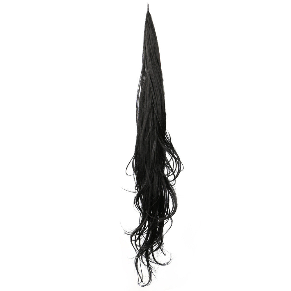Brazilian HAIR Fiber Ponytail Wrap Wig For Black Queens