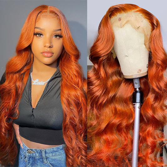 Front Lace Wig Human Hair EXPLOSIVE orange PERFECT for THE Hotgirlsummer