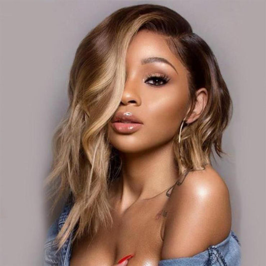 Trend Wig Blonde Multi-colored real Curly Hair Exotic Wig