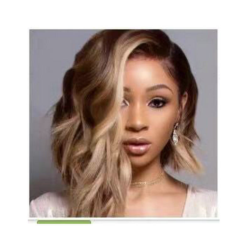 Trend Wig Blonde Multi-colored real Curly Hair Exotic Wig