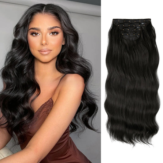 High-temperature Fiber Wig Women's Wig Set Four-piece [Set Real hair]