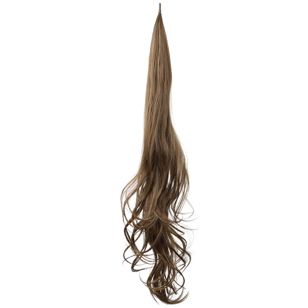 Brazilian HAIR Fiber Ponytail Wrap Wig For Black Queens