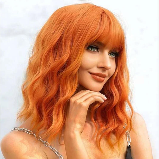 Wig Full-head Wig Bangs Short Curly Hair (BRAZILIAN HAIR)