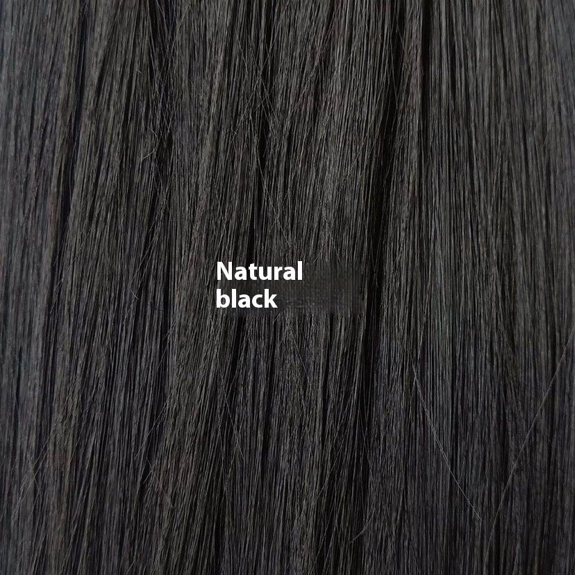 Long Straight REAL Brazilian Hair Wig Medium Dark elegant Brown for black queens