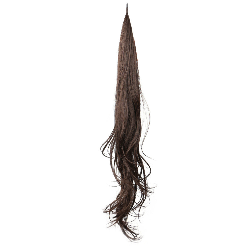 Brazilian HAIR Fiber Ponytail Wrap Wig For Black Queens
